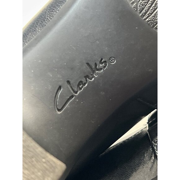 Clarks Womens Black Leather Heels 2.5 Inch Size 8.5 - Picture 7 of 10
